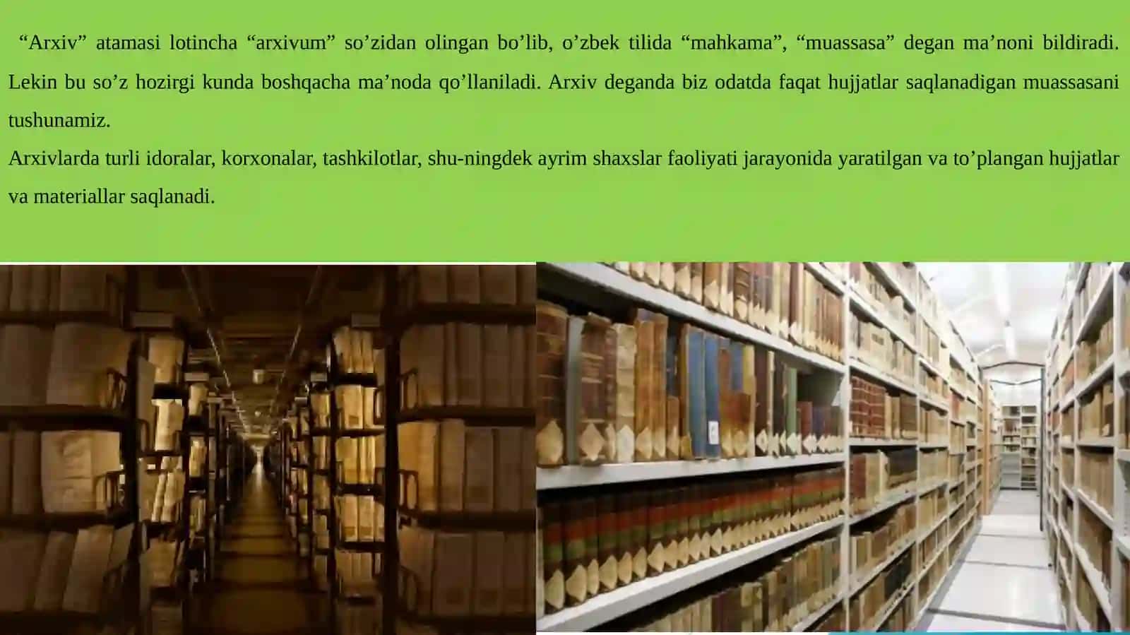 Arxivshunoslik fanining predmeti, maqsad va vazifalari 4