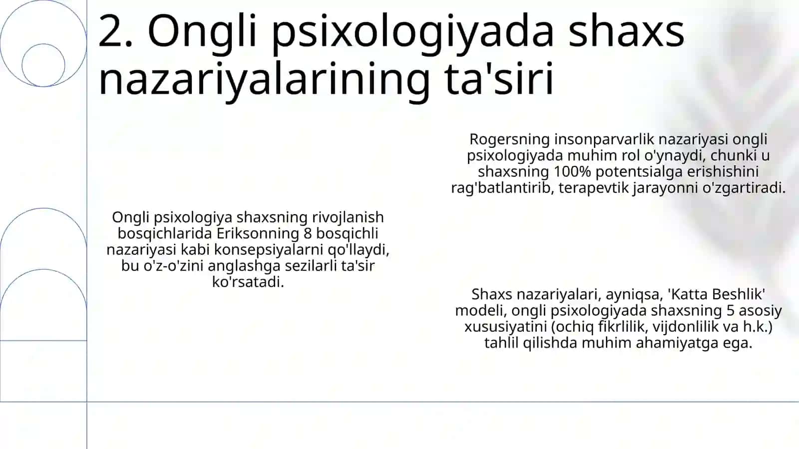 Chet el psixologiyasida shaxs nazaryasi 4