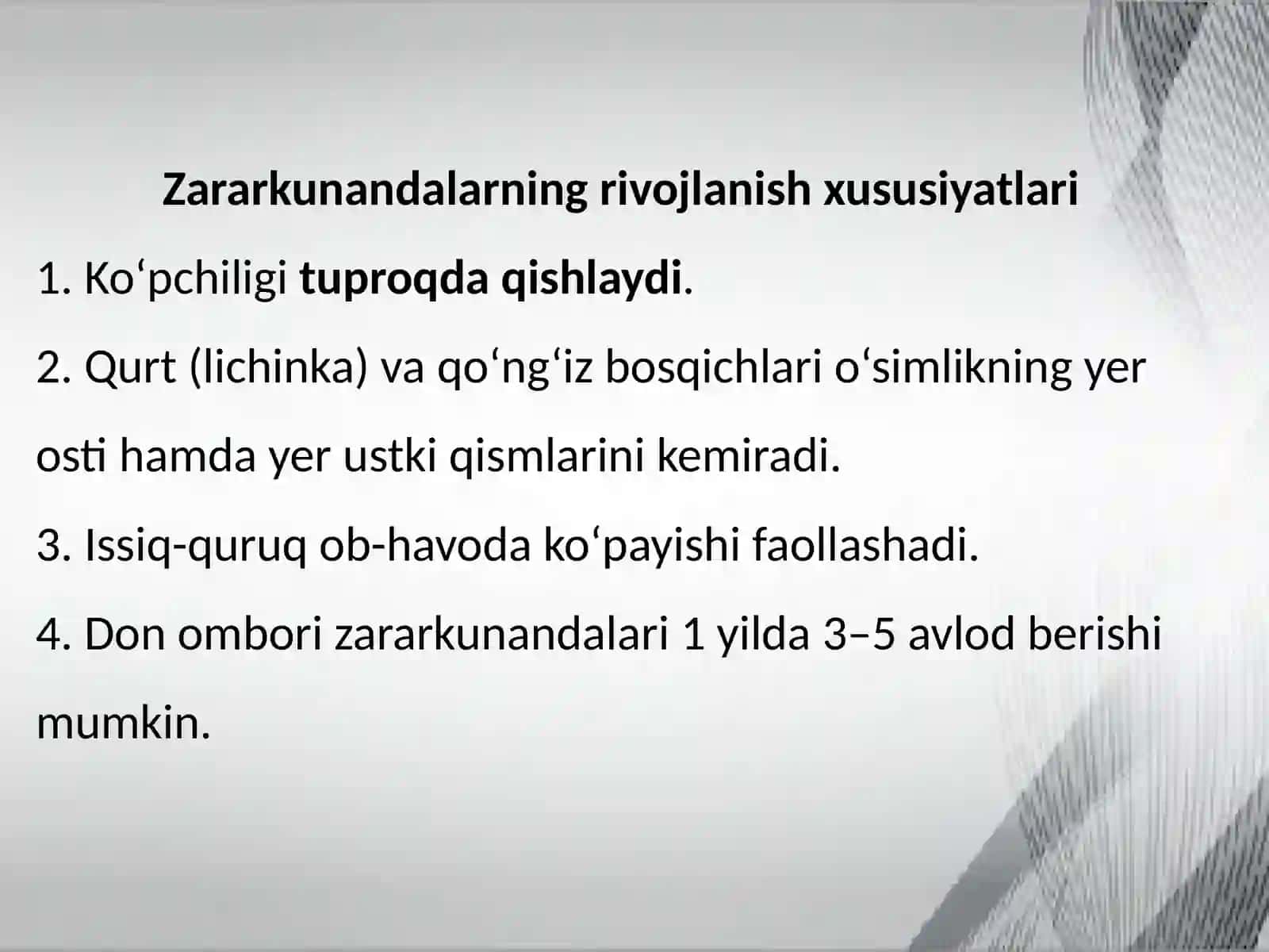 G'alla ekinlariga zarar yetkazuvchi qattiqqanotli zarakunandalar va ularga qarshi kurashish chora tadbirlari 4