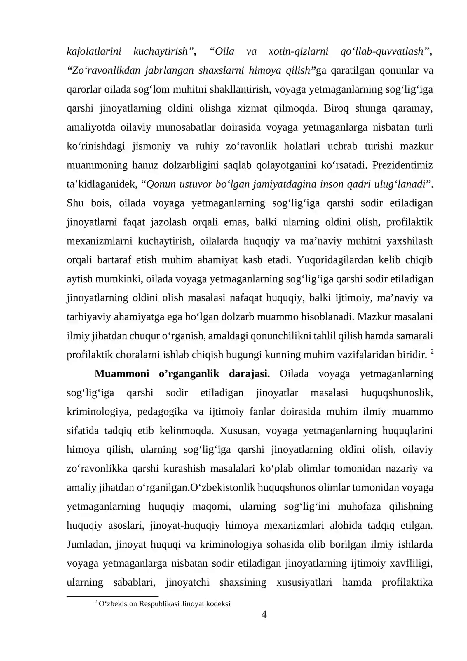Oilada voyaga yetmaganlarning sog’lig’iga qarshi sodir etiladigan jinoyatlarning oldini olish 4
