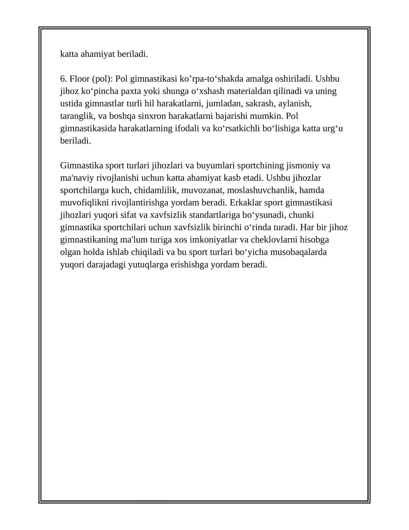 Erkaklar sport gimnastikasi jihozlari 4