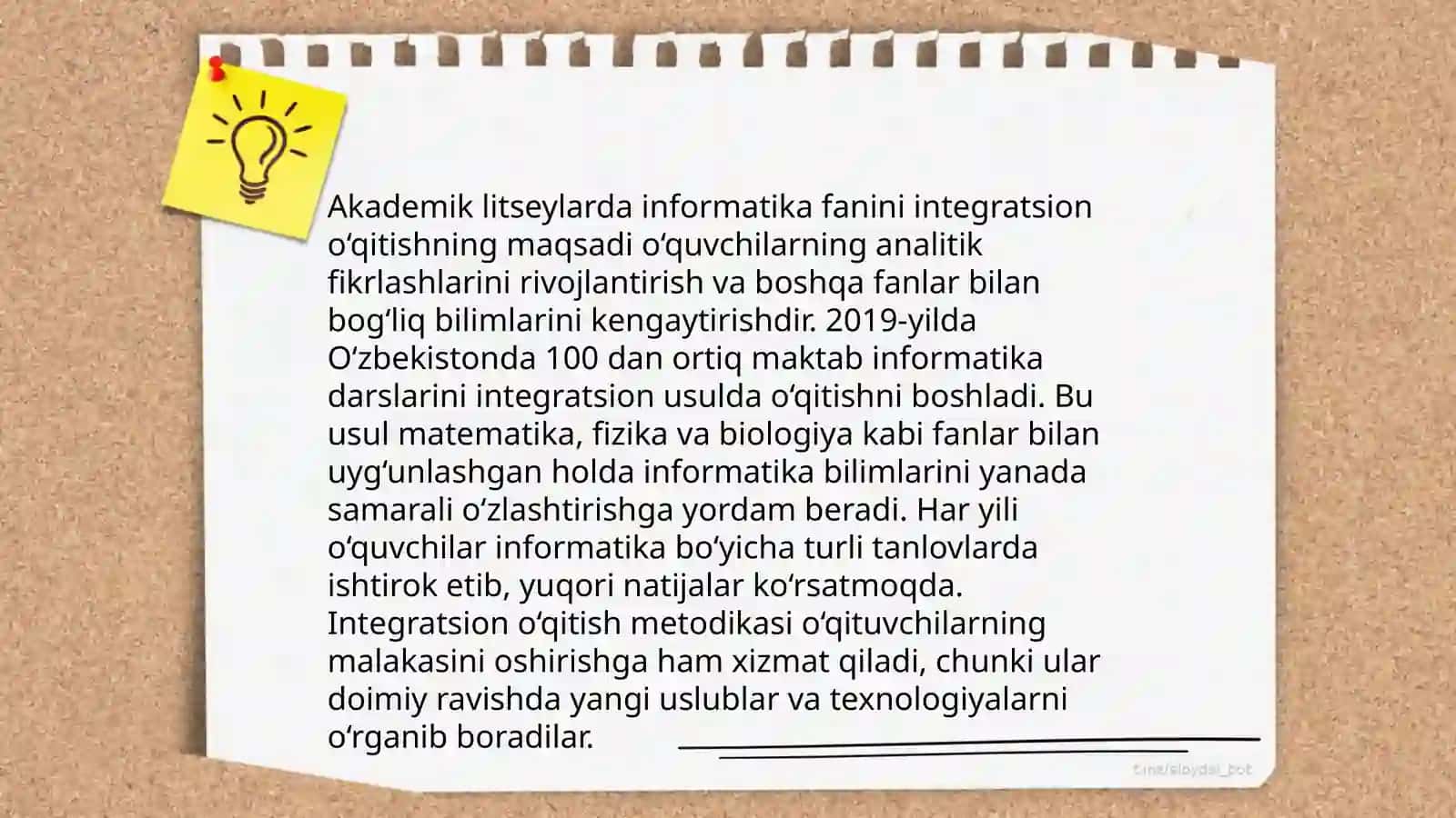 Akademik litsey va texnikumlarda Informatika va ATlari fanini oʻqitishning oʻziga xos xususiyatlari 4