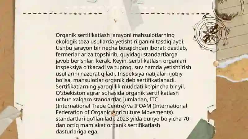 Ekologik toza qishloq ho'jaligi mahsulotlarini yetishtirish 4