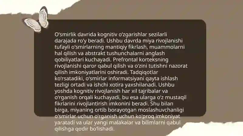 Oʻsmirlik Davrida Psixik Rivojlanish Xususiyatlari 4