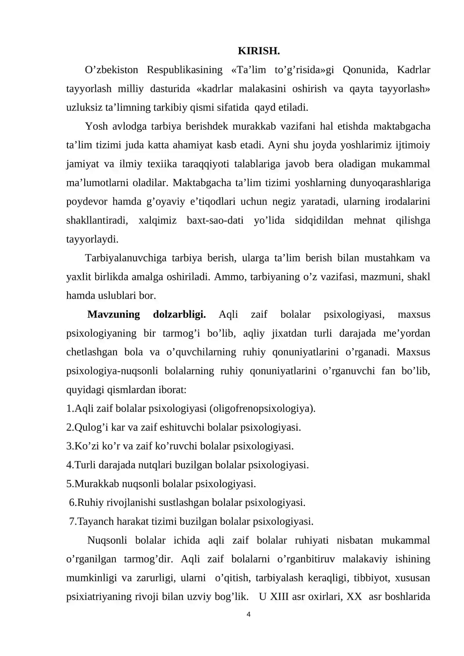 Aqli zaiflikning klinik-psixologik tavsifi 4