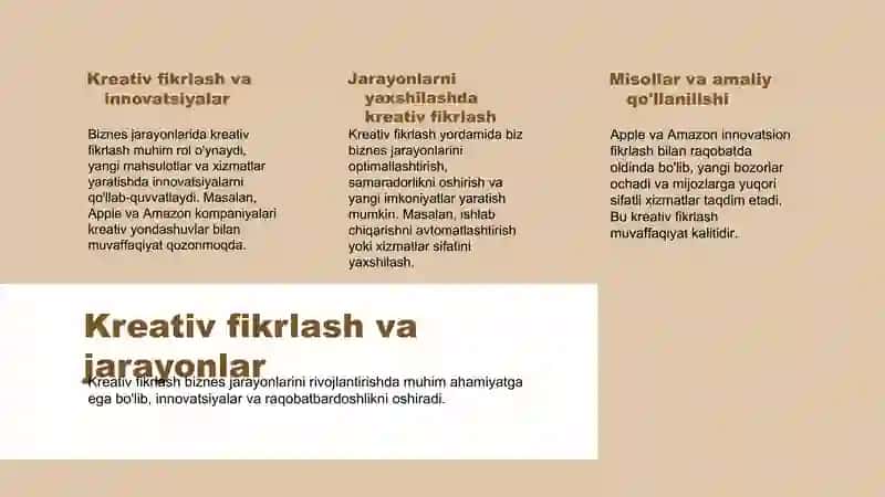 Kreativ fikrlashning o'rni 4