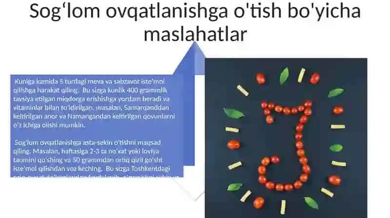 Sog'lom ovqatlanish haqida tushuncha 4