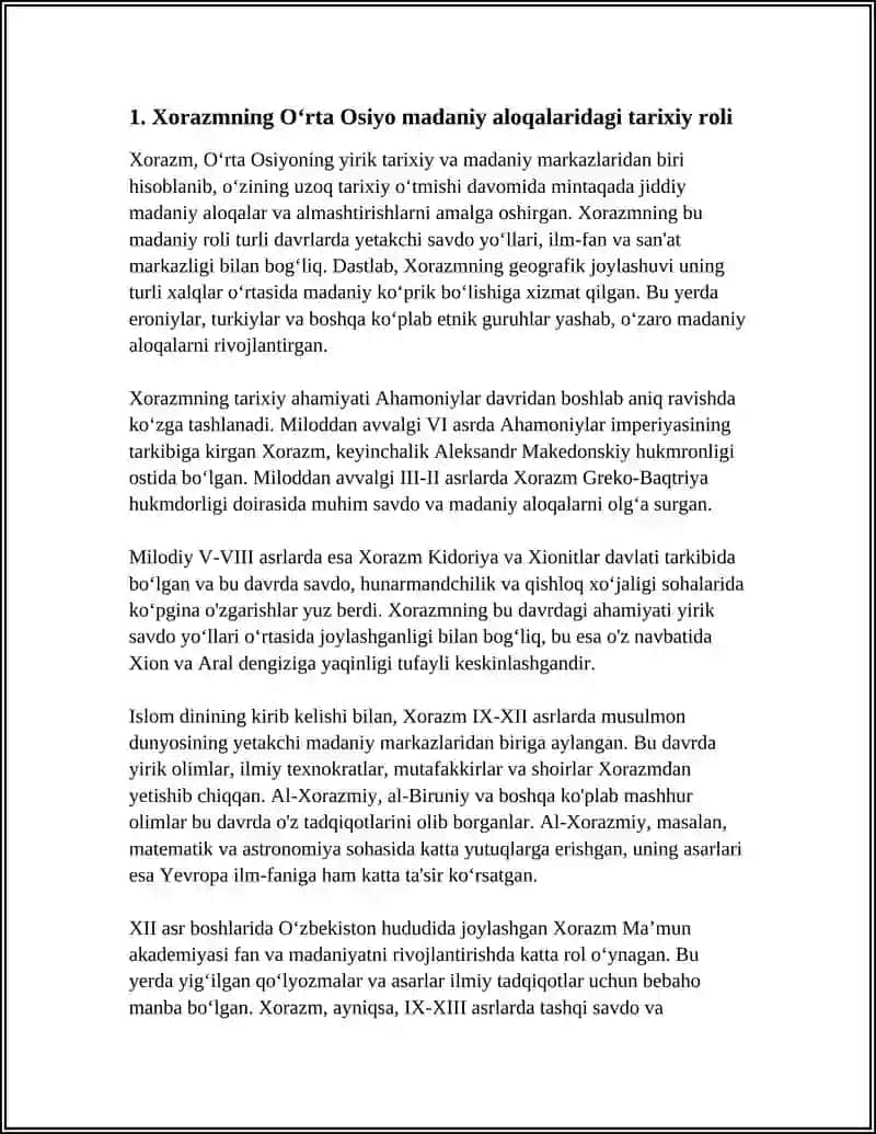 XORAZM O’RTA OSIYO MADANIY ALOQALARI TIZIMIDA 4