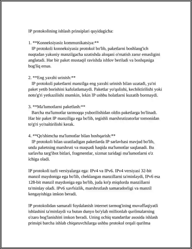 TCP VA IP PROTOKOLI 4