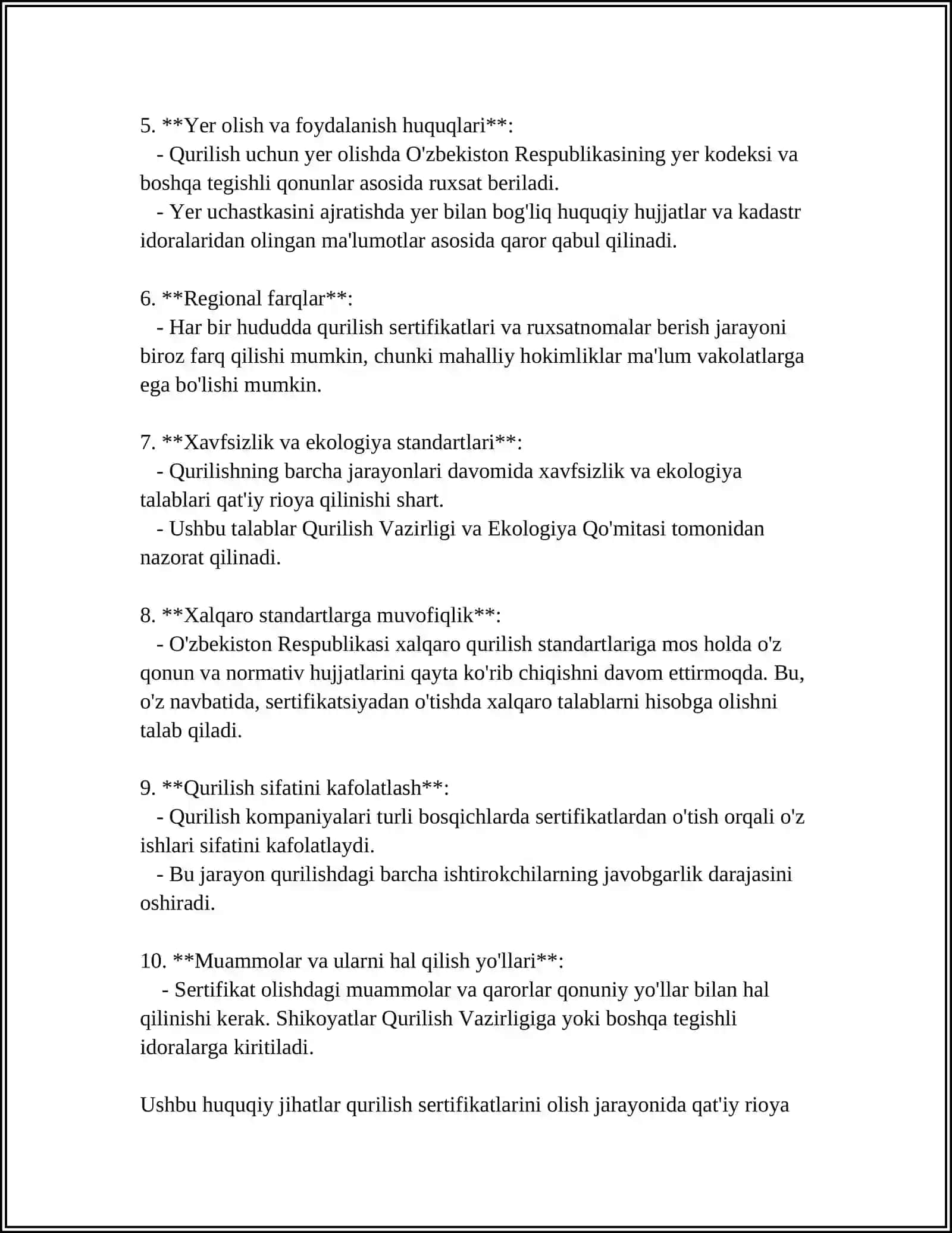 QURILISHGA SERTIFIKAT BERISH 4