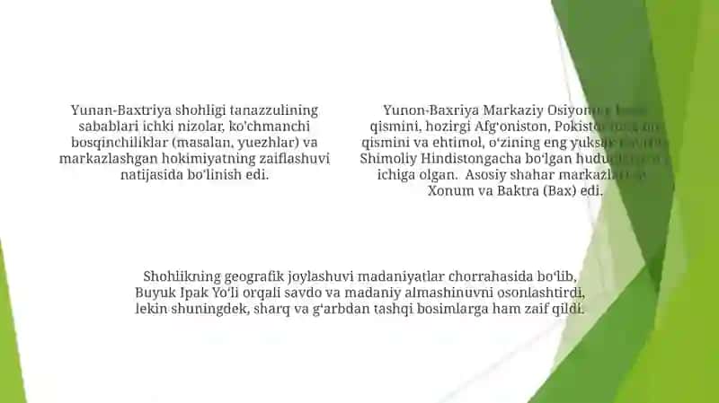 Òrta Osiyoning Yunon - Baqtriya davlati davridagi tarixiy geografiyasi 4