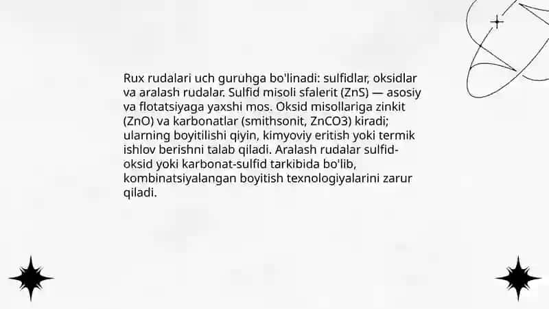 Rux saqlovchi rudalarni boyitish 4