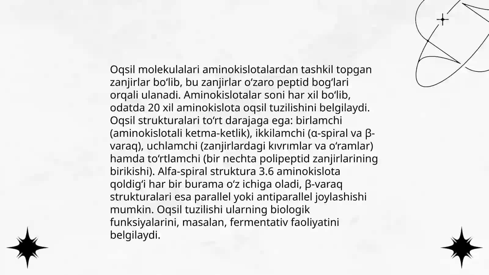 Oqsillar tuzilishining asosiy turlari 4