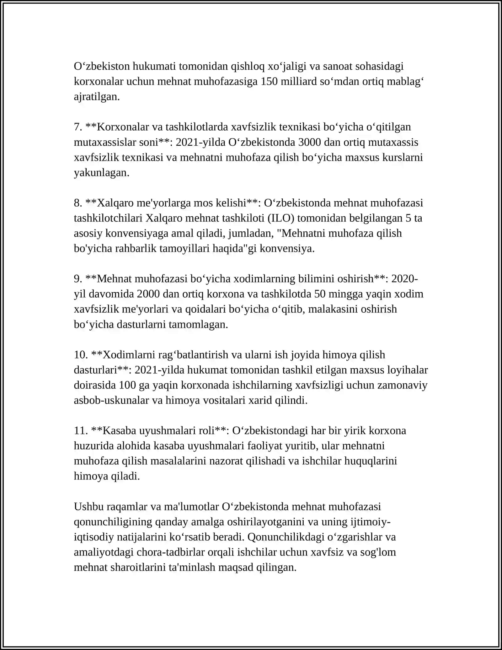 MEHNAT XAFSIZLIGI BOYICHA HODIMLARNI BILIMINI TEKSHIRISH 4