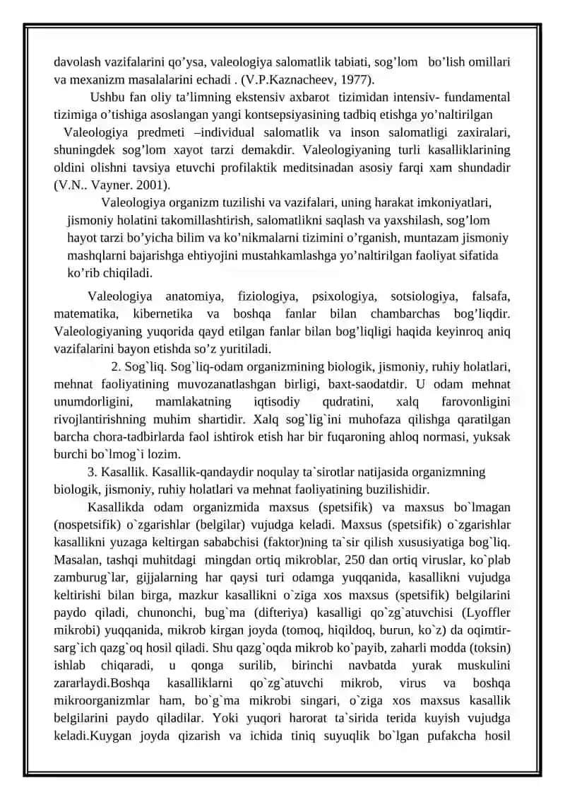 Valeologiya – inson salomatligi haqidagi fan 4
