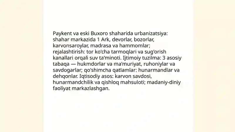 O'zbekistonning antik davr shaharlari va ularning xususiyatlari 4