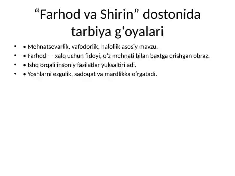 Alisher Navoiy “Xamsa” dostonlarida ta’lim-tarbiyaviy g‘oyalar 4