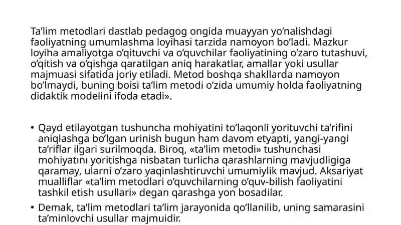 Ta'limni tashkil etish turlari va shakllari 4