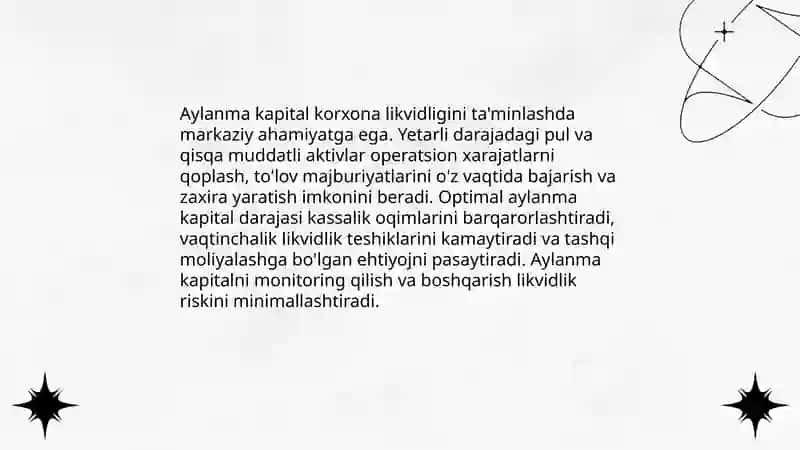 Aylanma kapitalni boshqarishning ahamiyati 4