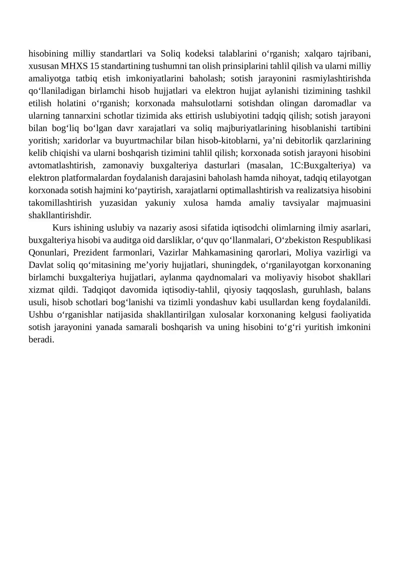 Sotish (realizatsiiya) jarayonining hisobi 4