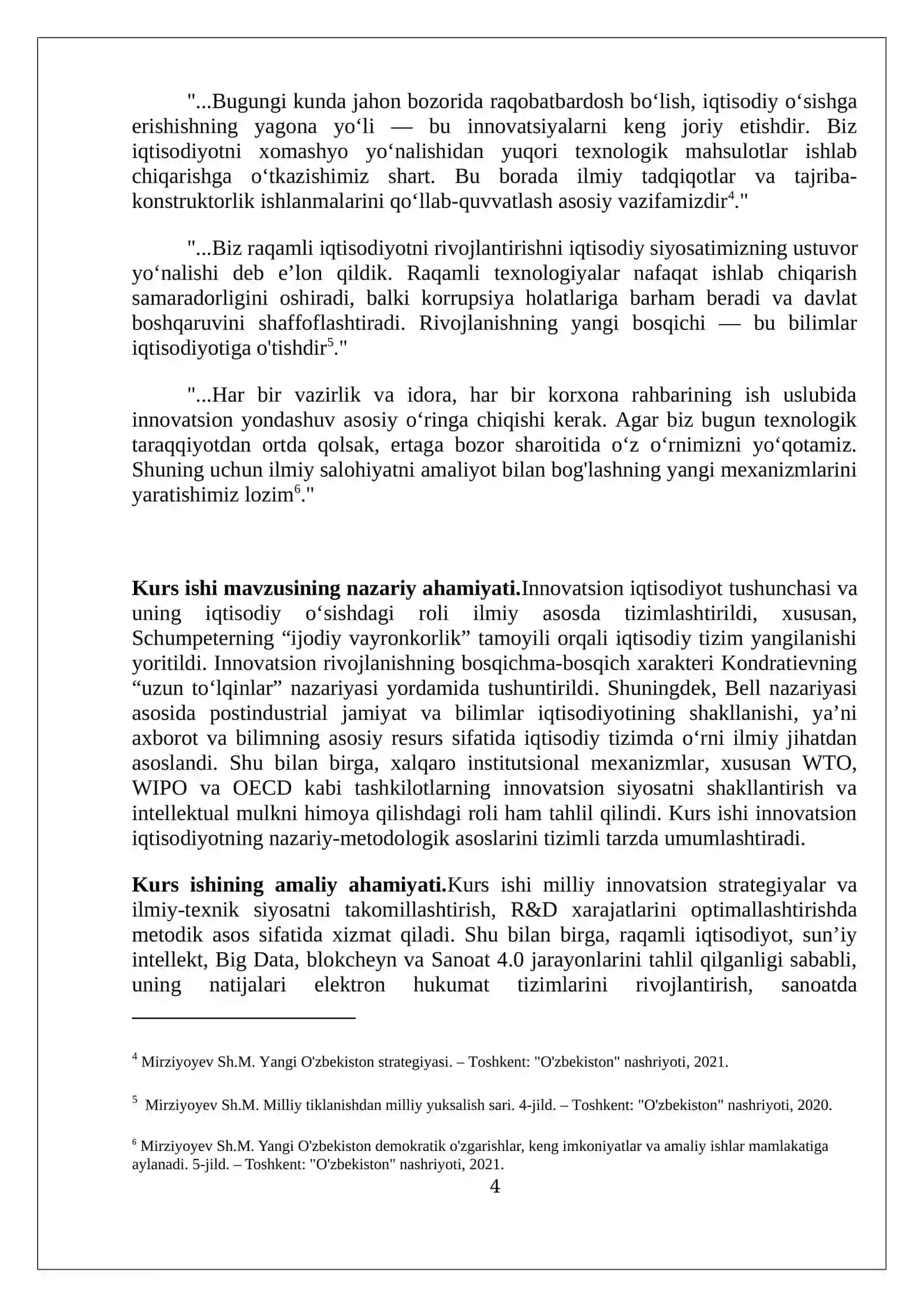 Innovatsion iqtisodiyot tushinchasi va uning rivojlanish bosqichlari 4