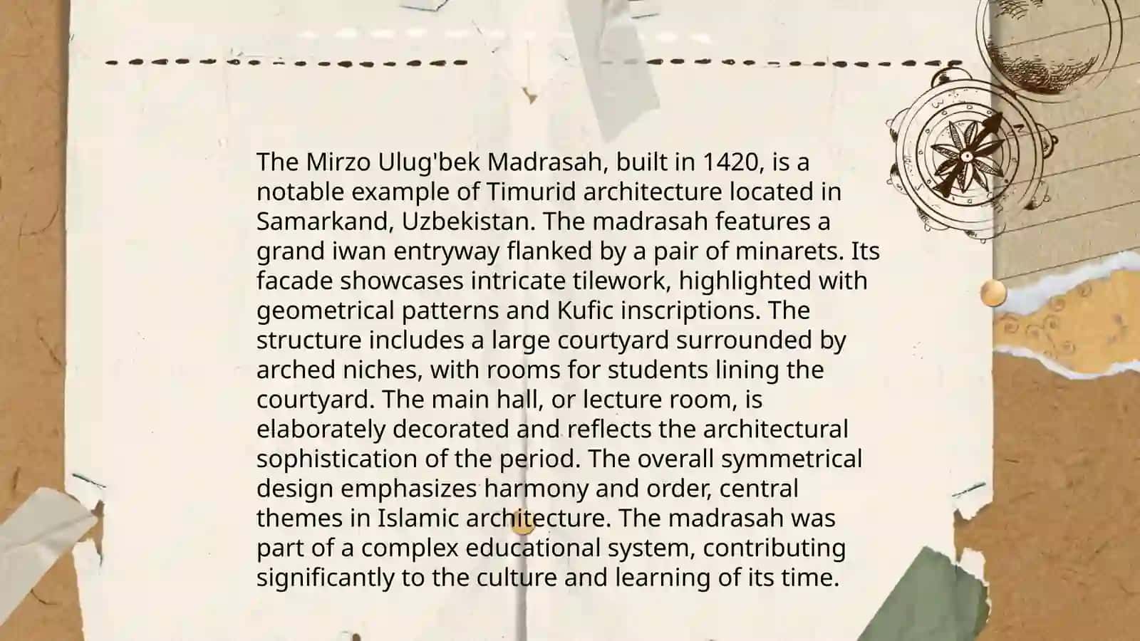 Mirzo Ulug'bek Madrasah in Samarkand 4