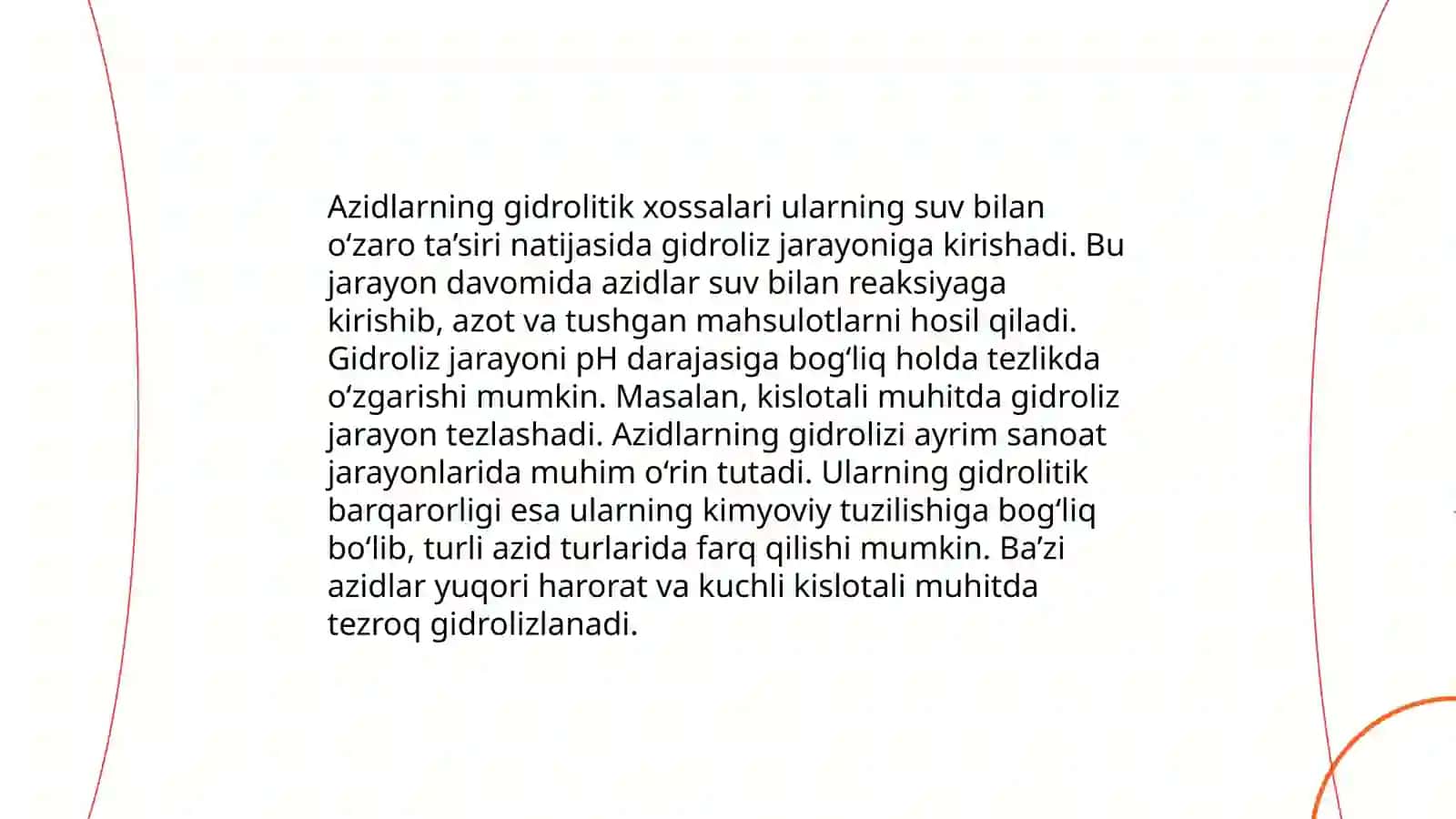 Azidlarning gidrolizi 4