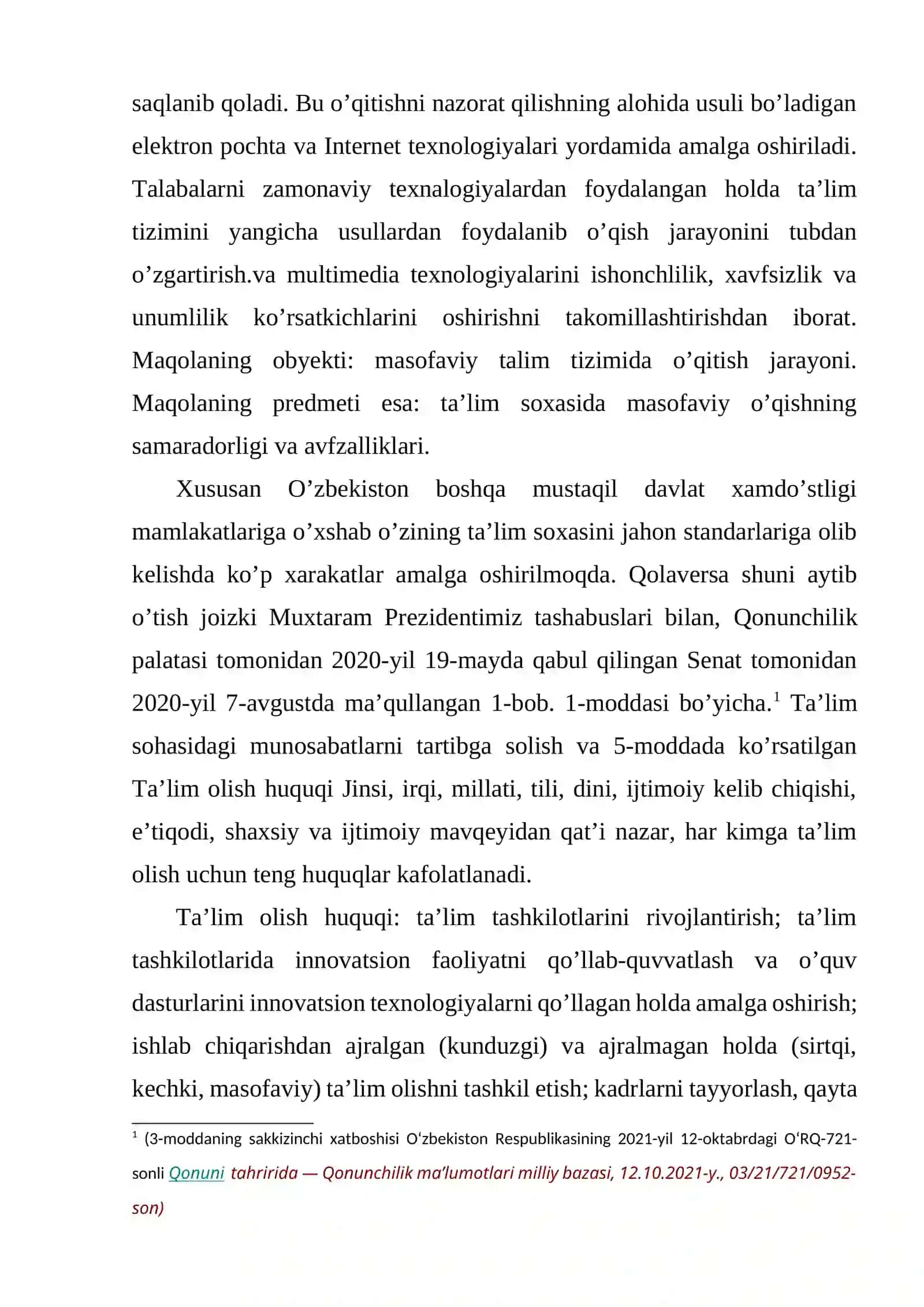 Masofaviy ta’limda salbiy tomonlari 4