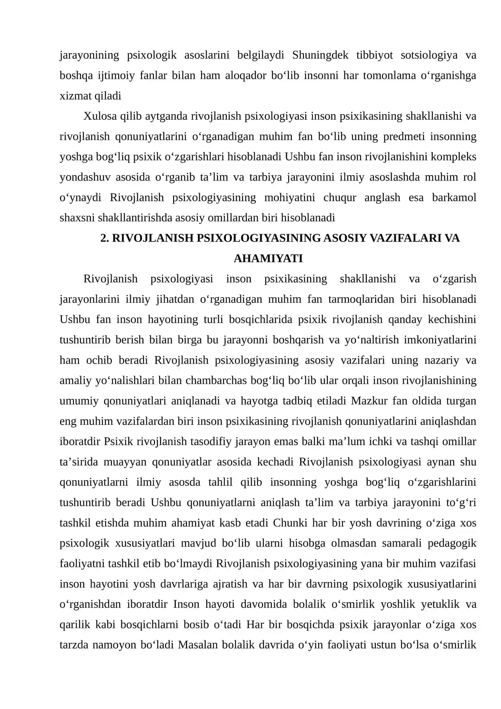 RIVOJLANISH PSIXOLOGIYASI FANINING PREDMETI, VAZIFALARI VA TADQIQOT METODLARI 4