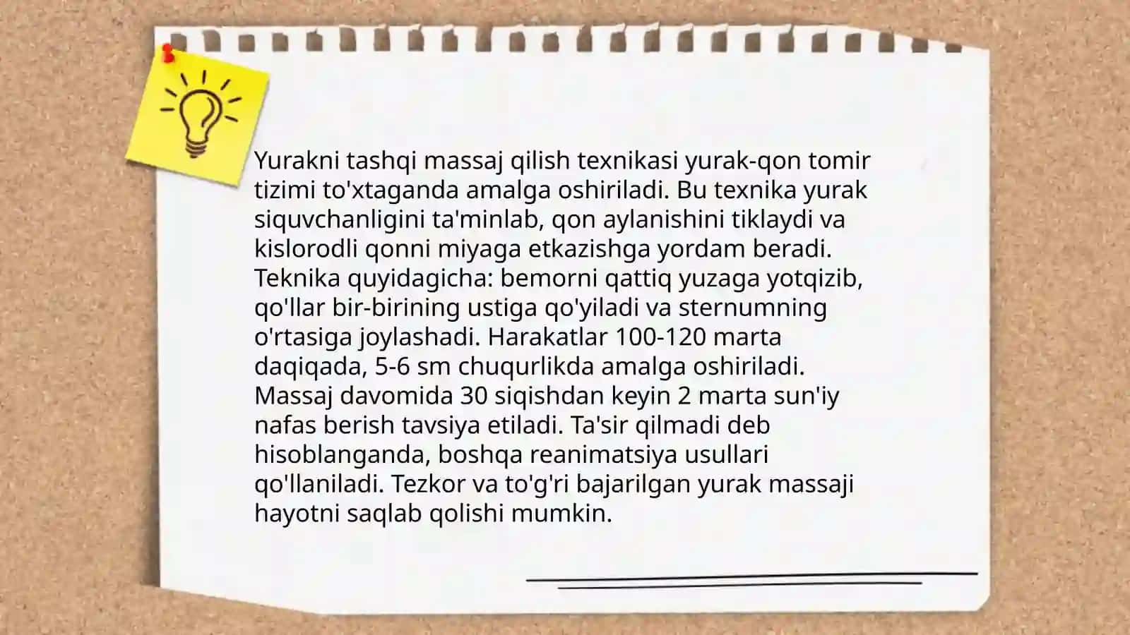 Sunʼiy nafas berish va yurakni massaj qilish (birinchi yordam berish) usullarini oʻrganish 4