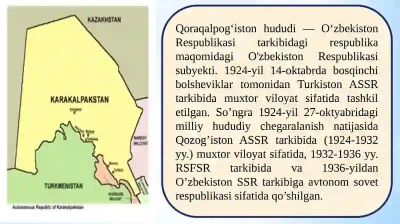 MUSTAQILLIK YILLARIDA QORAQALPOG`ISTON RESPUBLIKASI 4