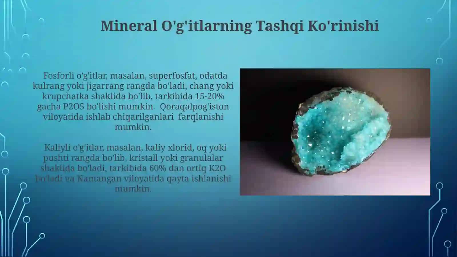 AmaliymashgʻulotMineralo'g'itlarnianiqlash 4