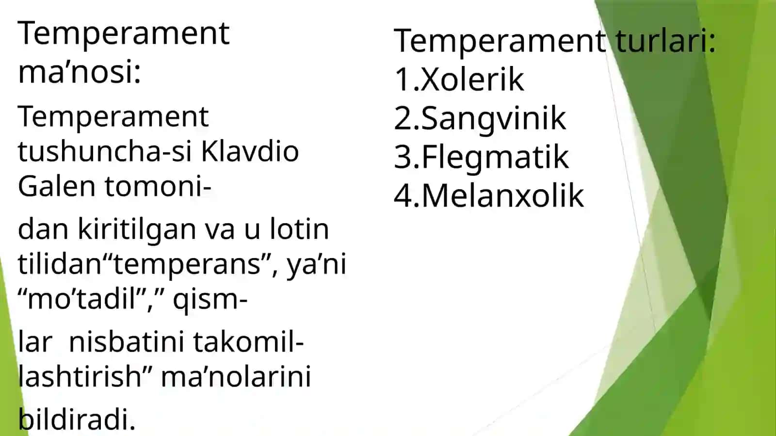 Temperament turlari va xossalari 4