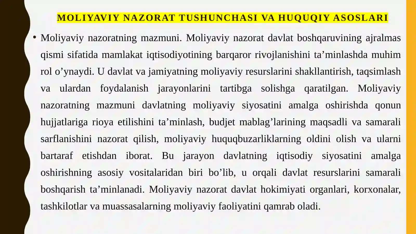 Moliyaviy nazorat turlari 4