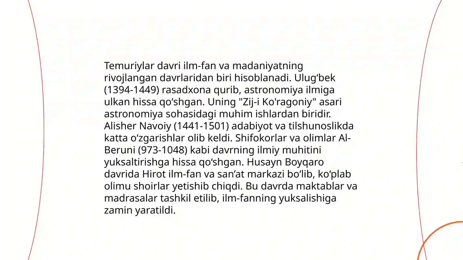 Temuriylar davlati Mirzo Ulug'bek davrida 4
