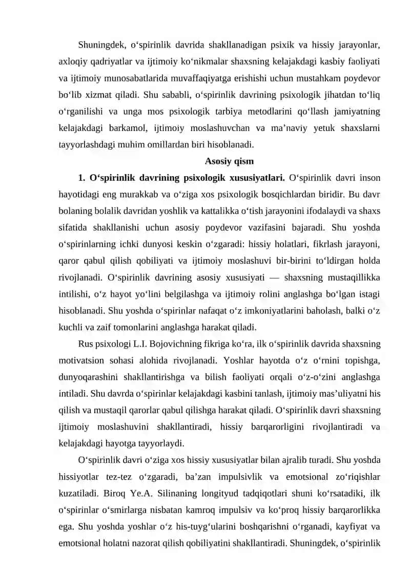 O‘spirinlik davrida psixik rivojlanish jarayonlari va muammolari 4