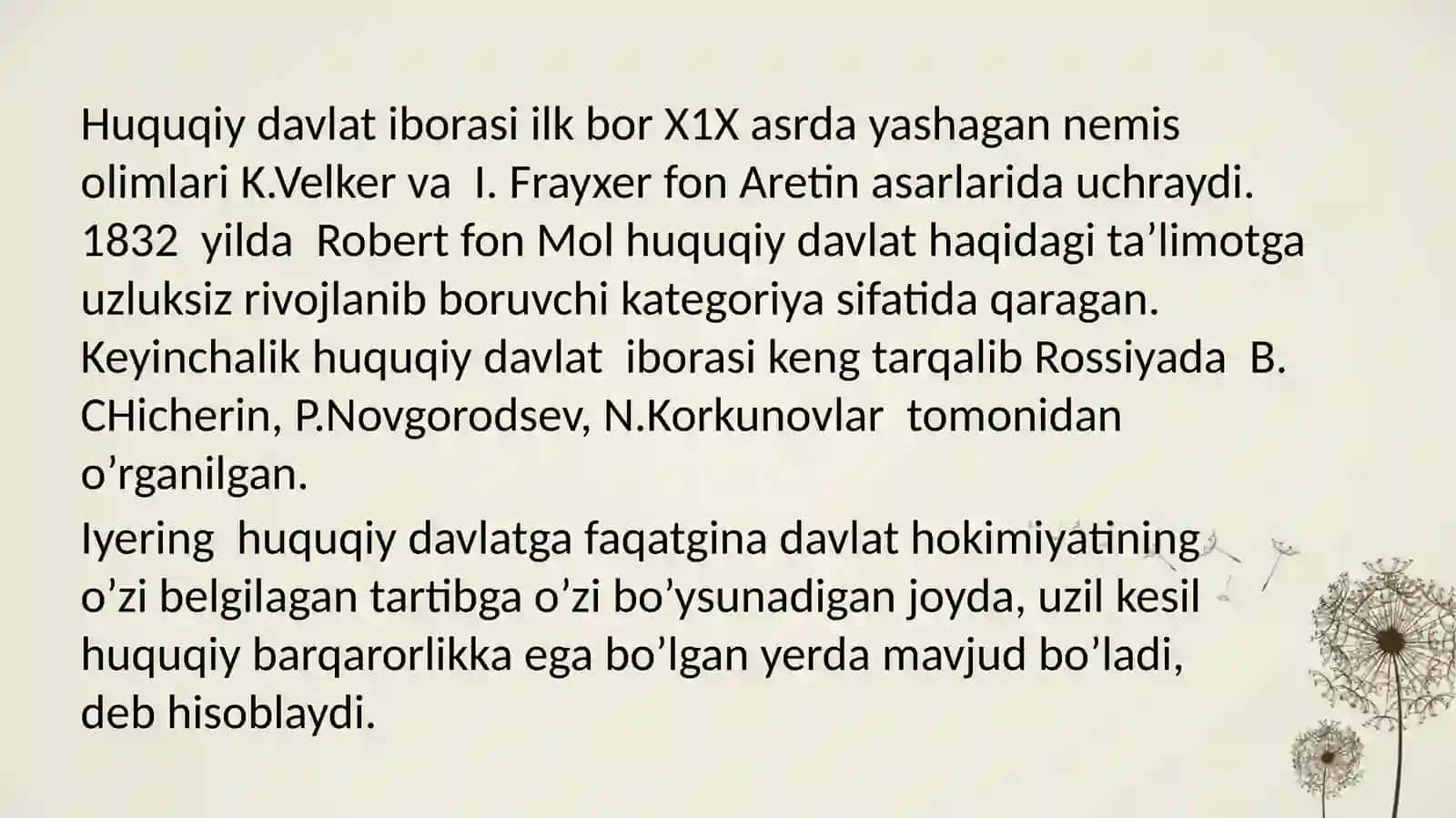 Huquqiy davlatning asosiy belgi va prinsiplari 4