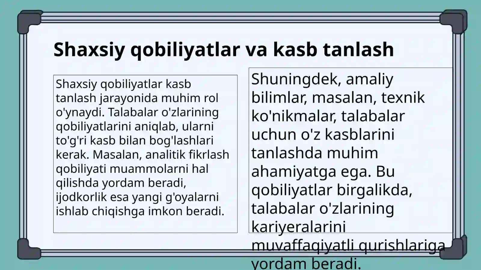 Kasb tanlashga yollashning umumiy masalalari va uning psixologik mohiyati 4