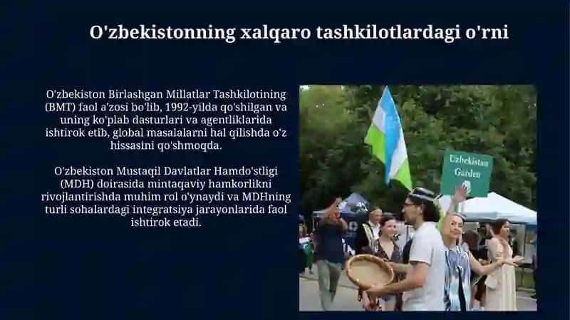 Oʻzbekiston va Jahon hamjamiyati 4