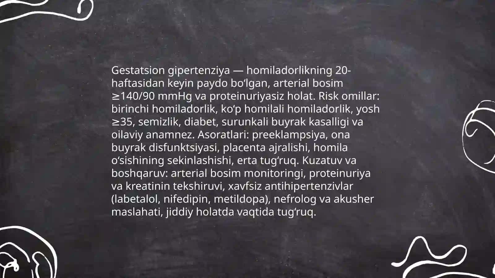 Homiladorlik va buyrak kasalliklari 4