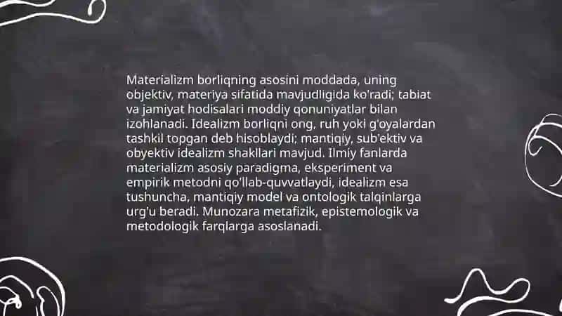 Falsafa va tabiy ilmiy ilmiy fanlarda borliqning mohiyatiga oid konsepsiyalar 4