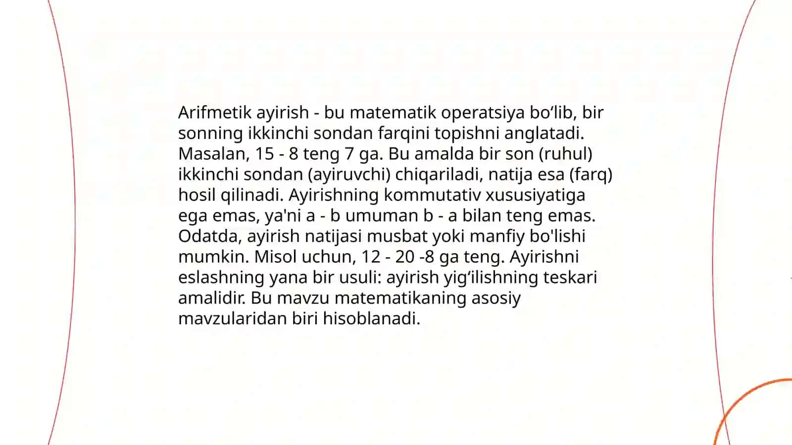 Aqli zaif bolalar uchun matematik sonlar 4