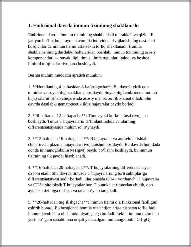 INDIVIDUAL RIVOJLANISH DAVOMIDA IMMUN REAKSIYALARNING SHAKLLANISHI 4
