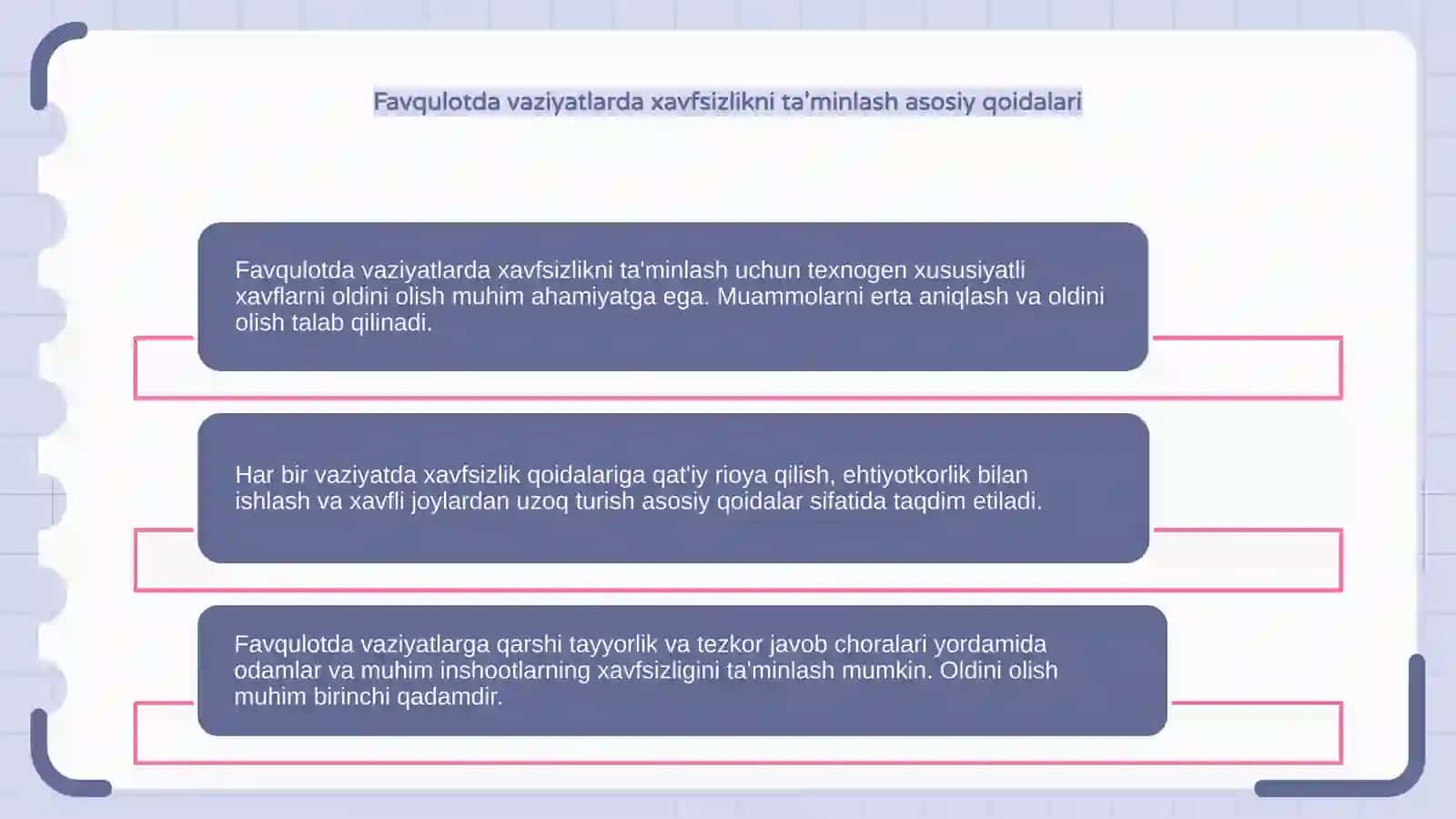 Texnogen xususiyatli favqulotda vaziyatlarni oldini olish chora tadbirlari 4
