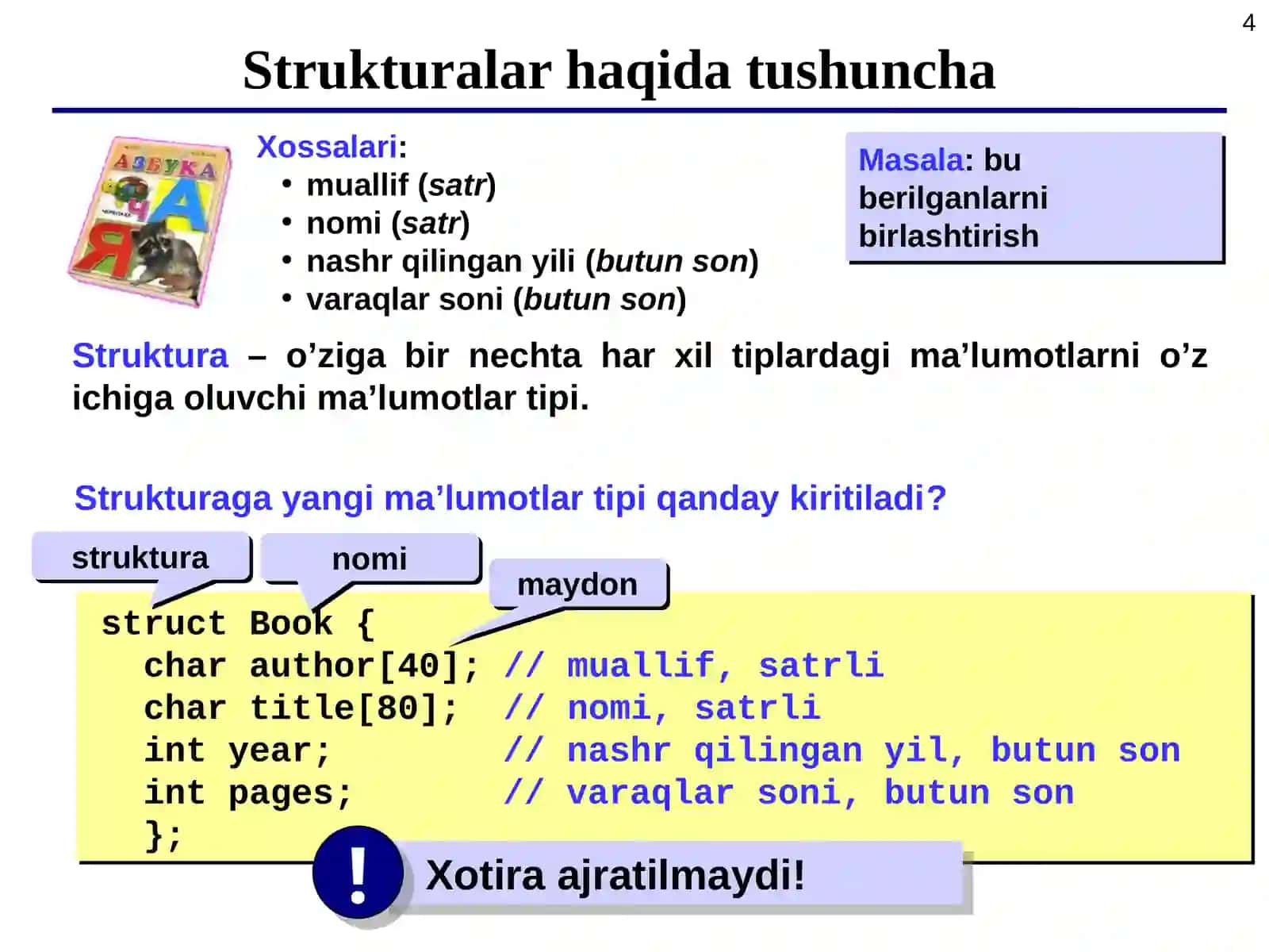 Borland C++ Builder 6 ning strukturalashgan toifalari 4