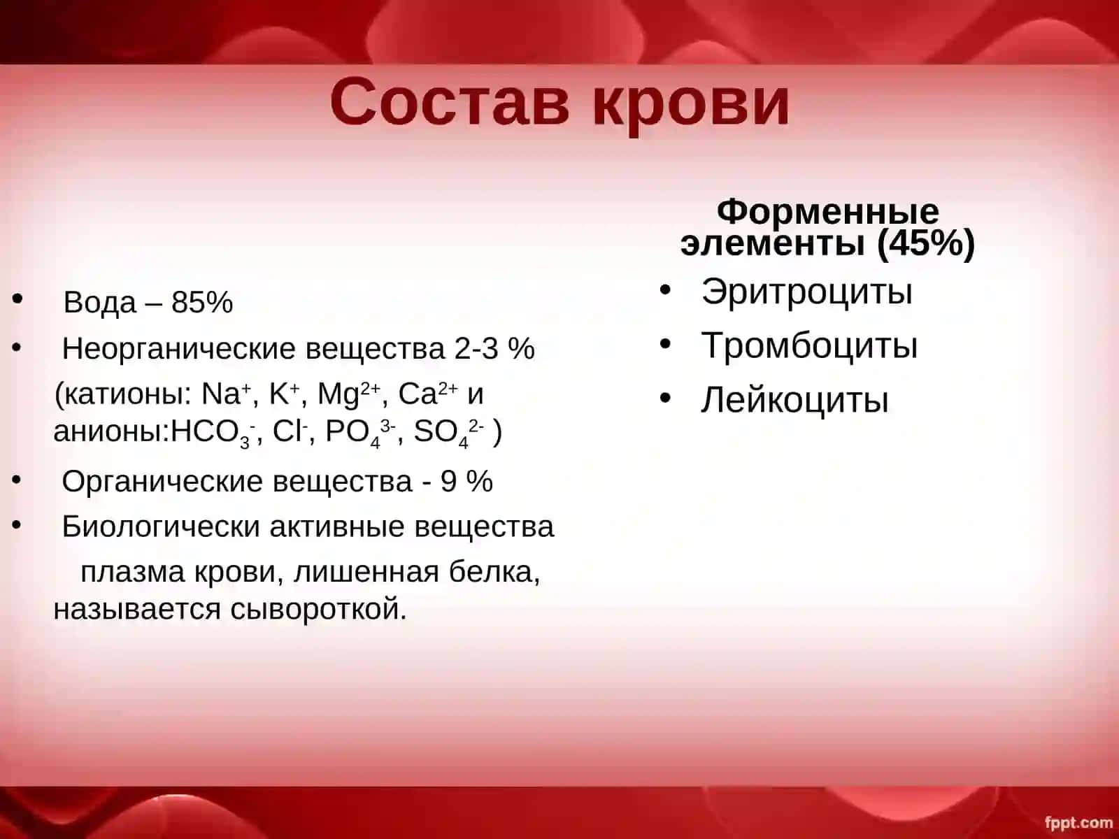Кровь: состав, функции 4