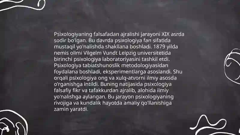 Umumiy psixologiyaning mustaqil fan sifatida vujudga kelishi uning rivojlanish tarixi ca hozirgi holati 4