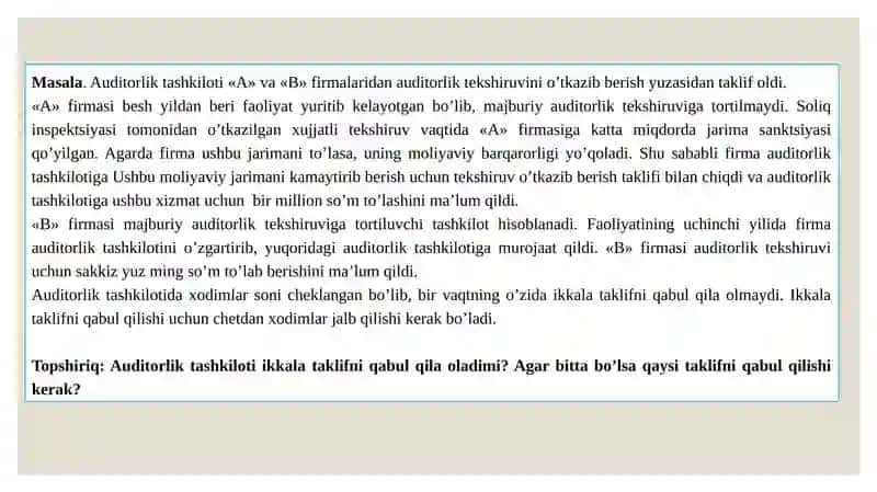Auditga umumiy tavsif 4