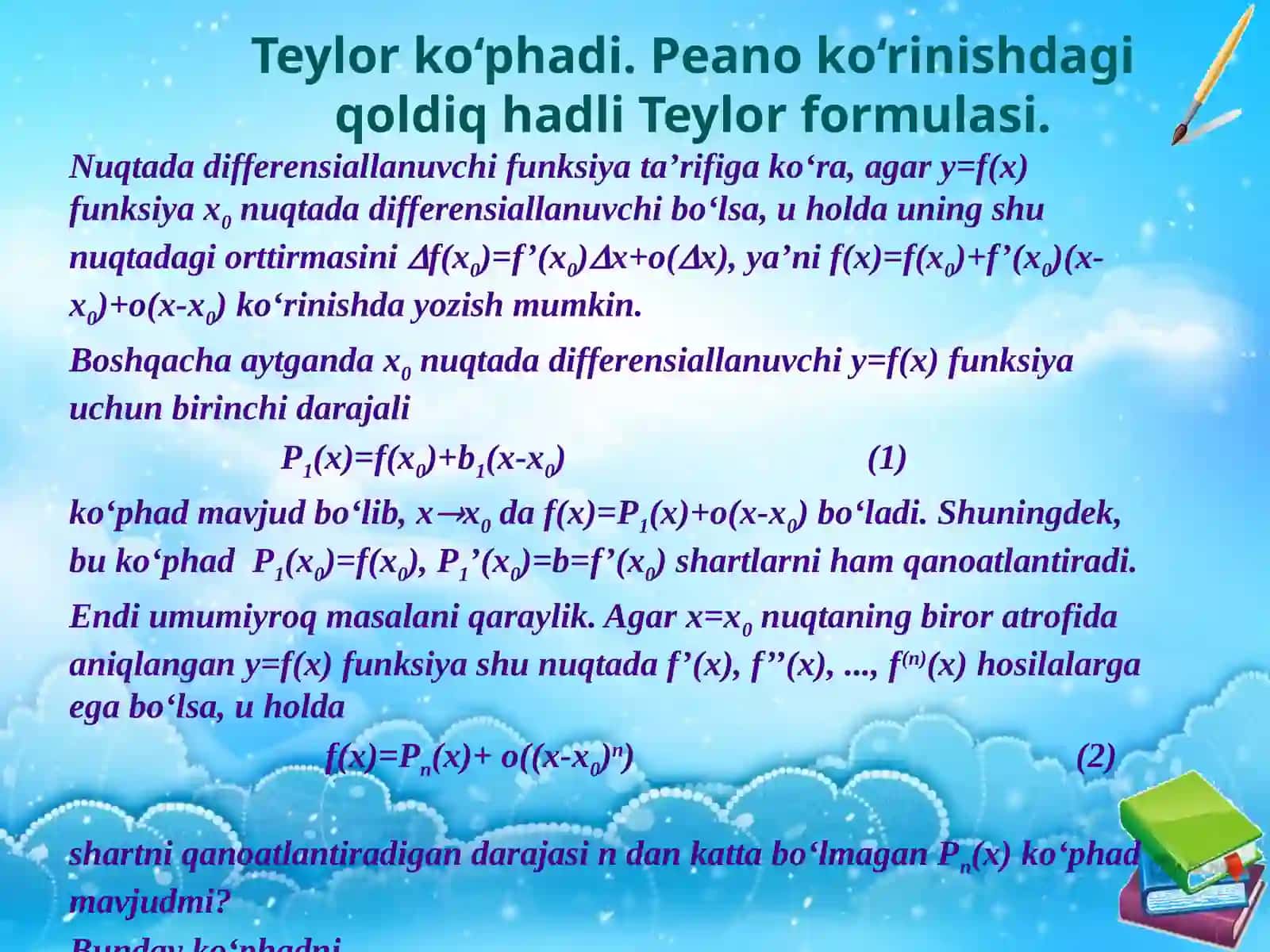 Teylor formulasi 4