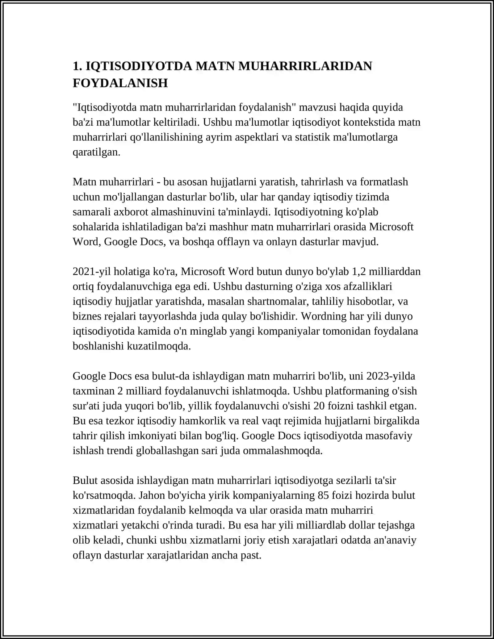 IQTISODIYOTDA QO‘LLANILAYOTGAN AMALIY DASTURIY TA'MINOTLAR 4